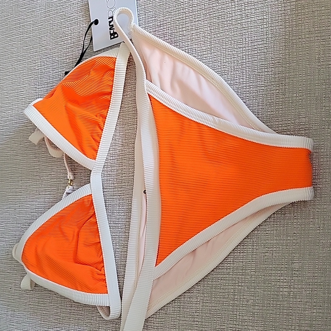 Beach Riot Set Mika Top & Becca Bottom - Oriole Orange